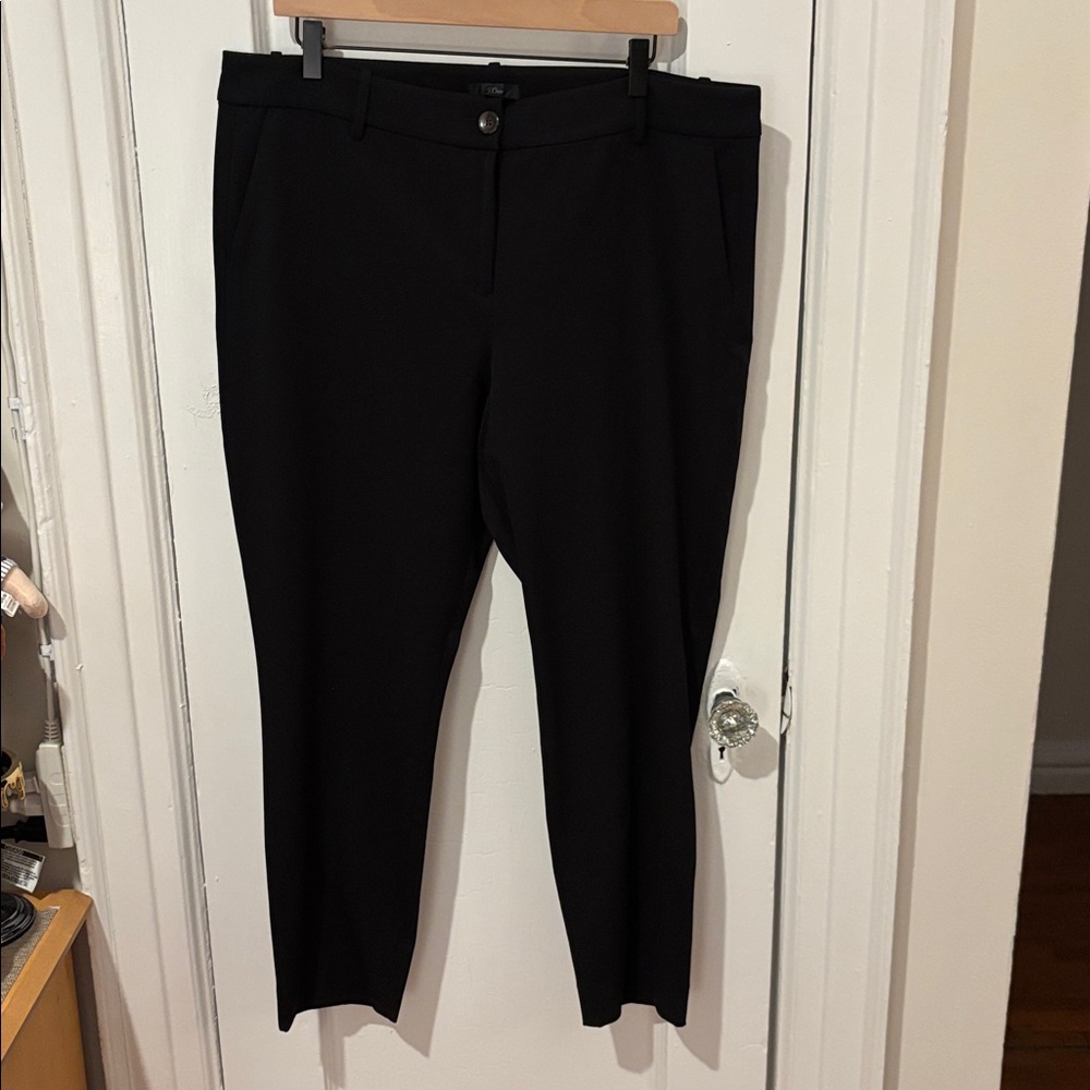 J.Crew black straight leg suit pants